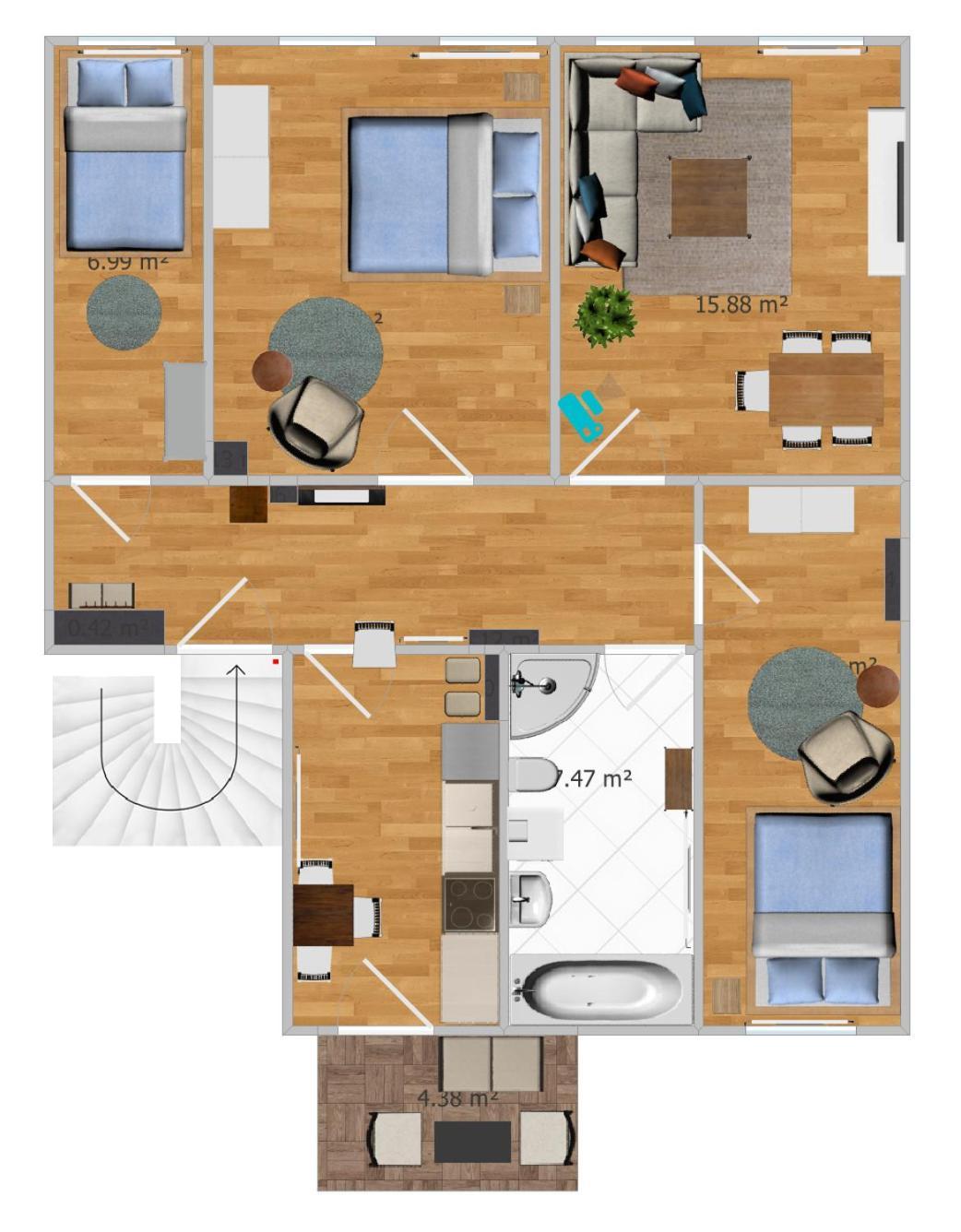 Ferienwohnung Fuer 8 Mit Balkon Erfurt Buitenkant foto